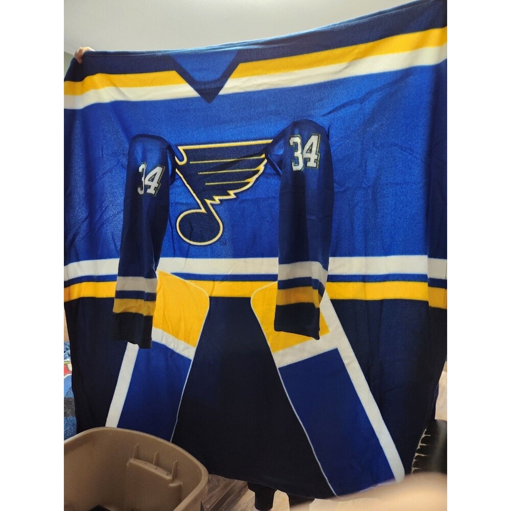 St. Louis Blues Blanket Jersey With Arms #34 No Name 100% Polyester Blue Notes